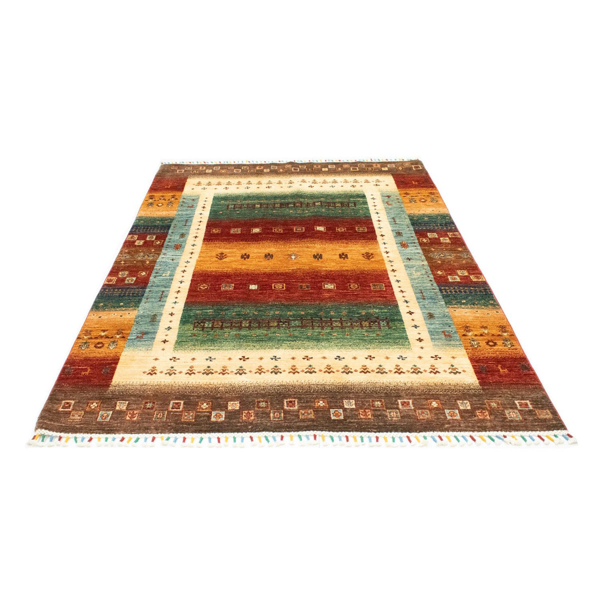 Gabbeh Tapijt - Loribaft Perzisch - 214 x 152 cm - veelkleurig
