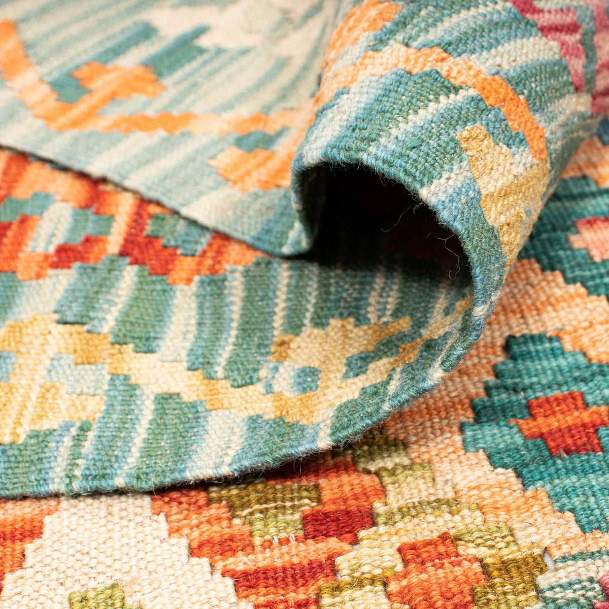 Kelim tapijt - Splash - 341 x 263 cm - veelkleurig