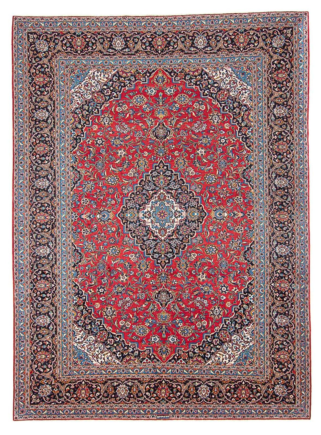 Perzisch tapijt - Keshan - 400 x 398 cm - rood