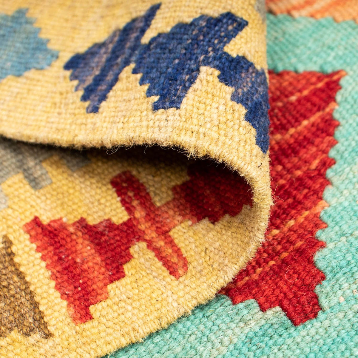 Kelim tapijt - Splash - 125 x 80 cm - veelkleurig