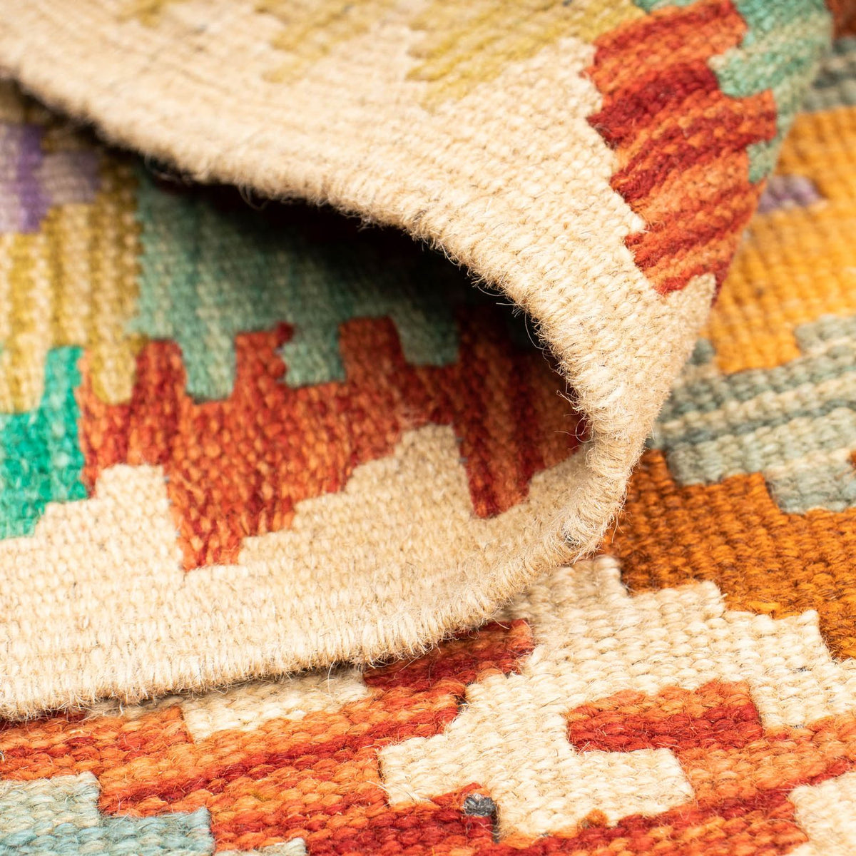 Kelim tapijt - Splash - 125 x 80 cm - veelkleurig