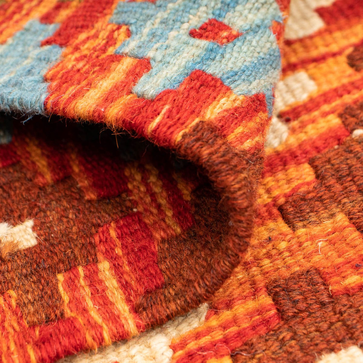 Kelim tapijt - Splash - 121 x 89 cm - veelkleurig