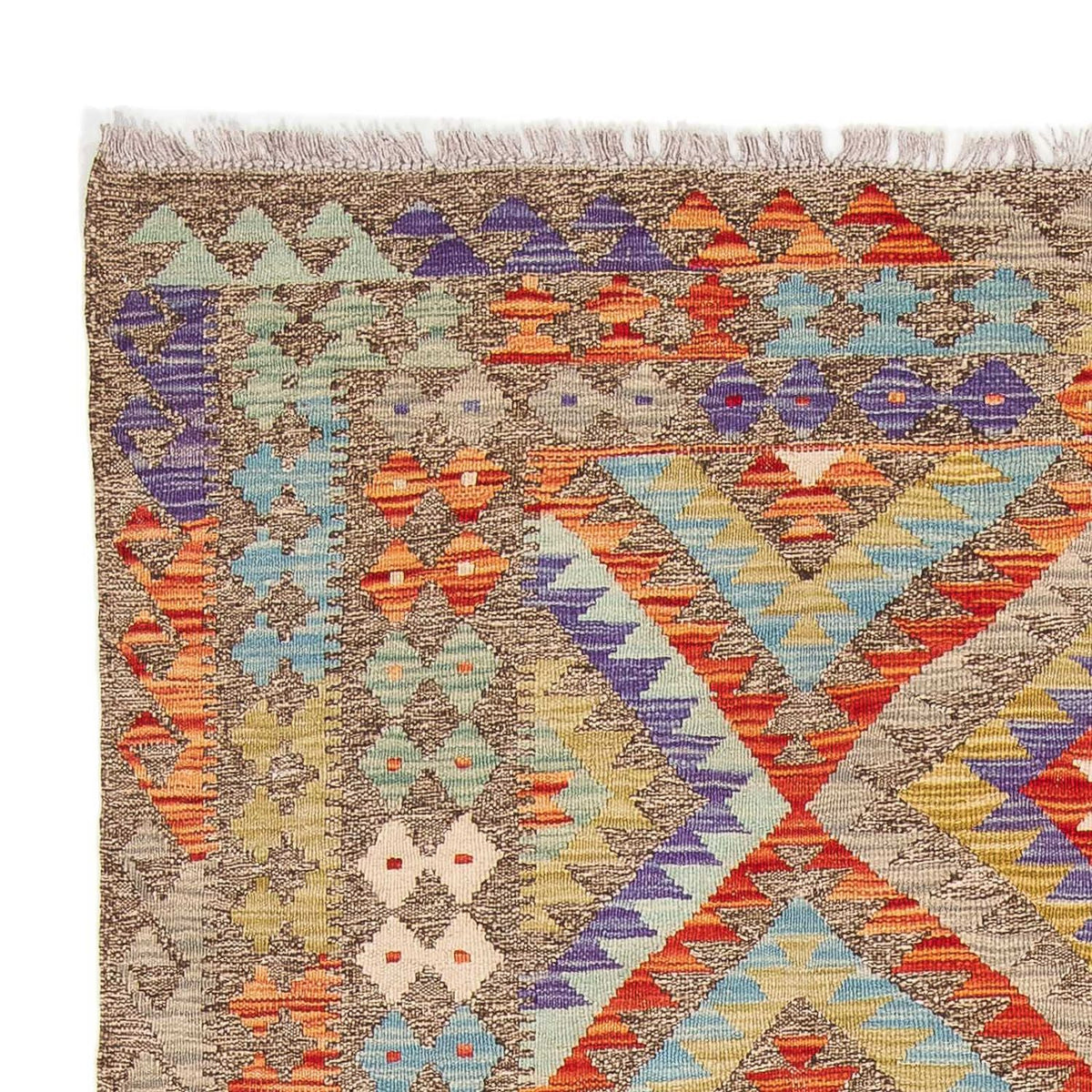 Kelim tapijt - Splash - 205 x 156 cm - veelkleurig