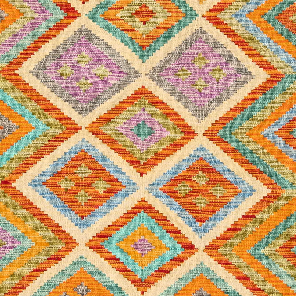 Kelim tapijt - Splash - 246 x 185 cm - veelkleurig