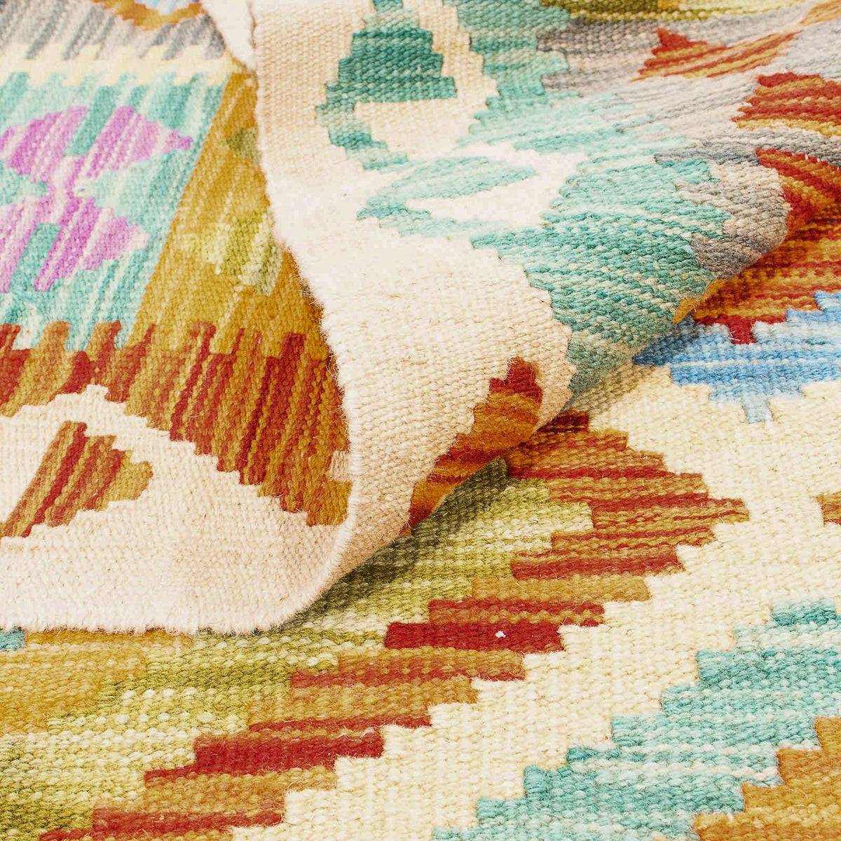Kelim tapijt - Splash - 246 x 185 cm - veelkleurig