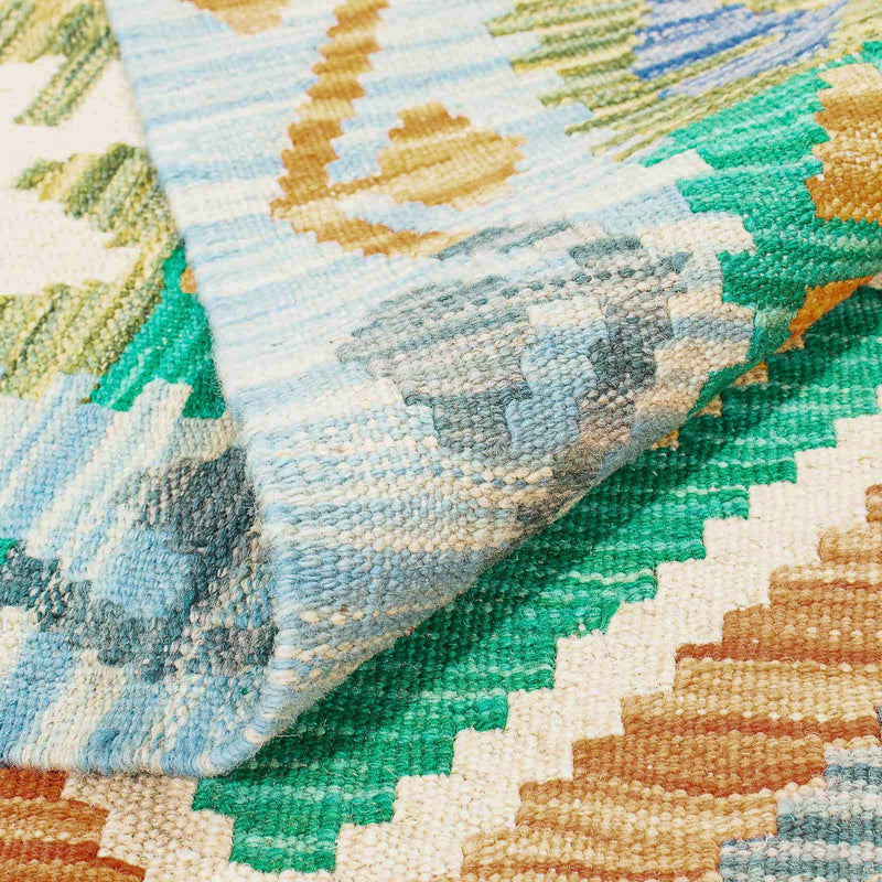 Kelim tapijt - Splash - 245 x 185 cm - veelkleurig