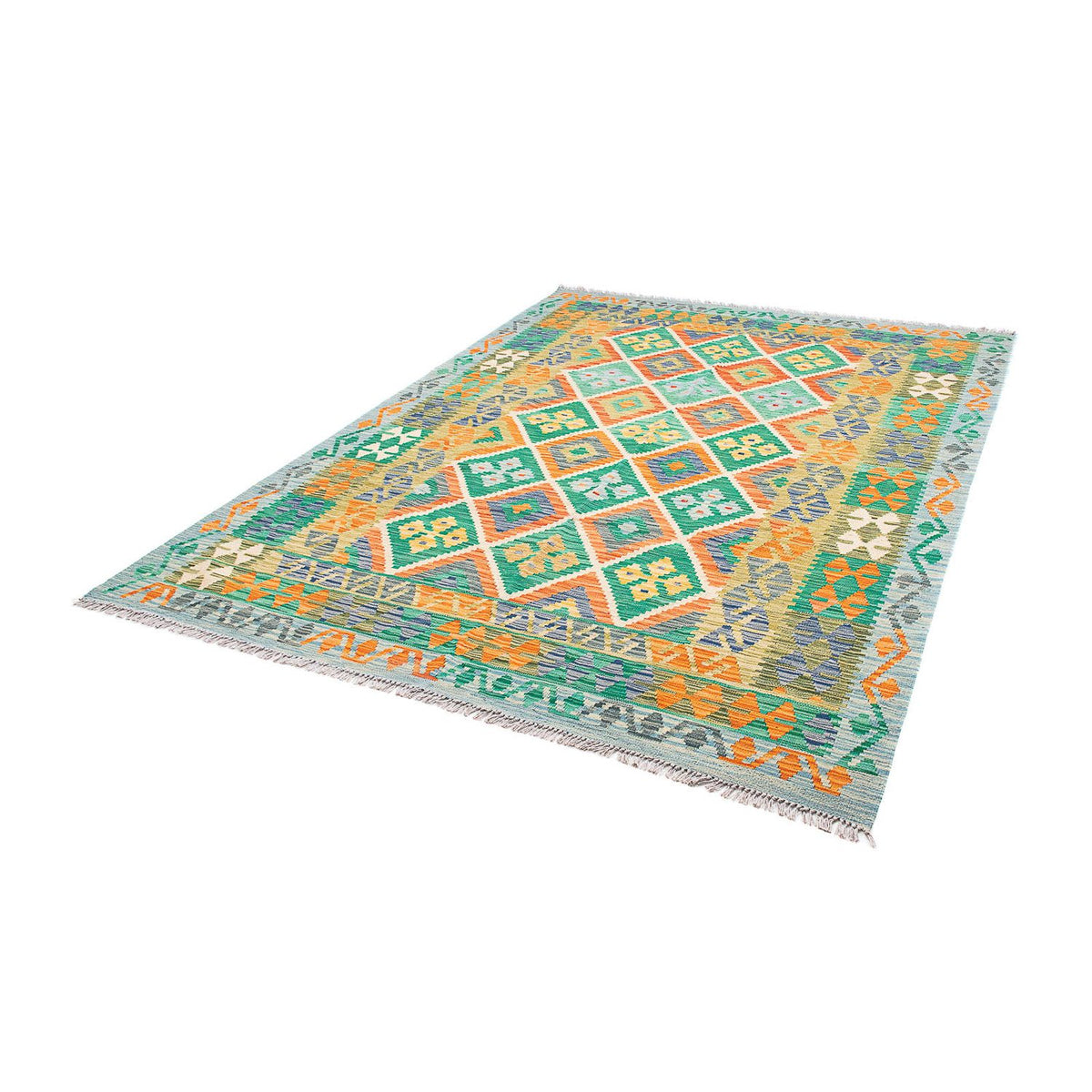 Kelim tapijt - Splash - 245 x 185 cm - veelkleurig