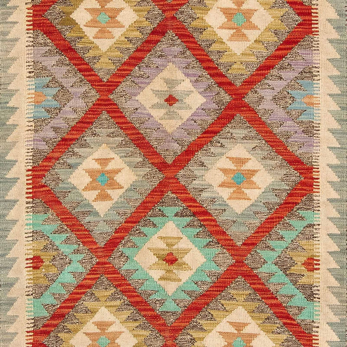 Kelim tapijt - Splash - 239 x 174 cm - veelkleurig