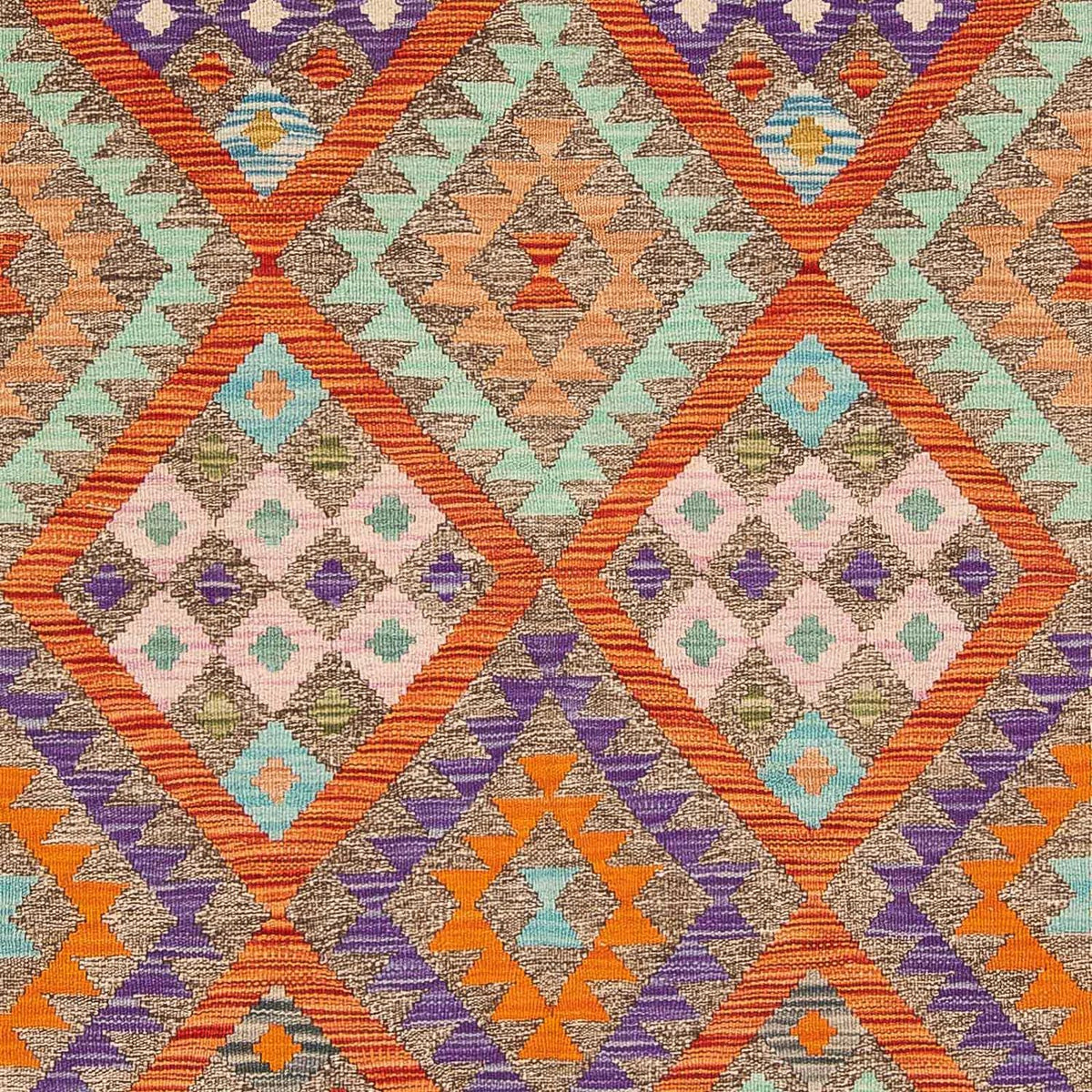 Kelim tapijt - Splash - 194 x 154 cm - veelkleurig