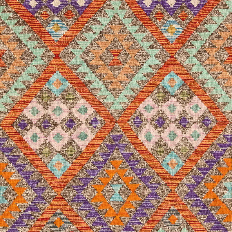 Kelim tapijt - Splash - 194 x 154 cm - veelkleurig