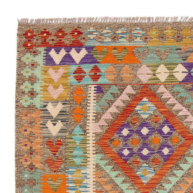 Kelim tapijt - Splash - 194 x 154 cm - veelkleurig