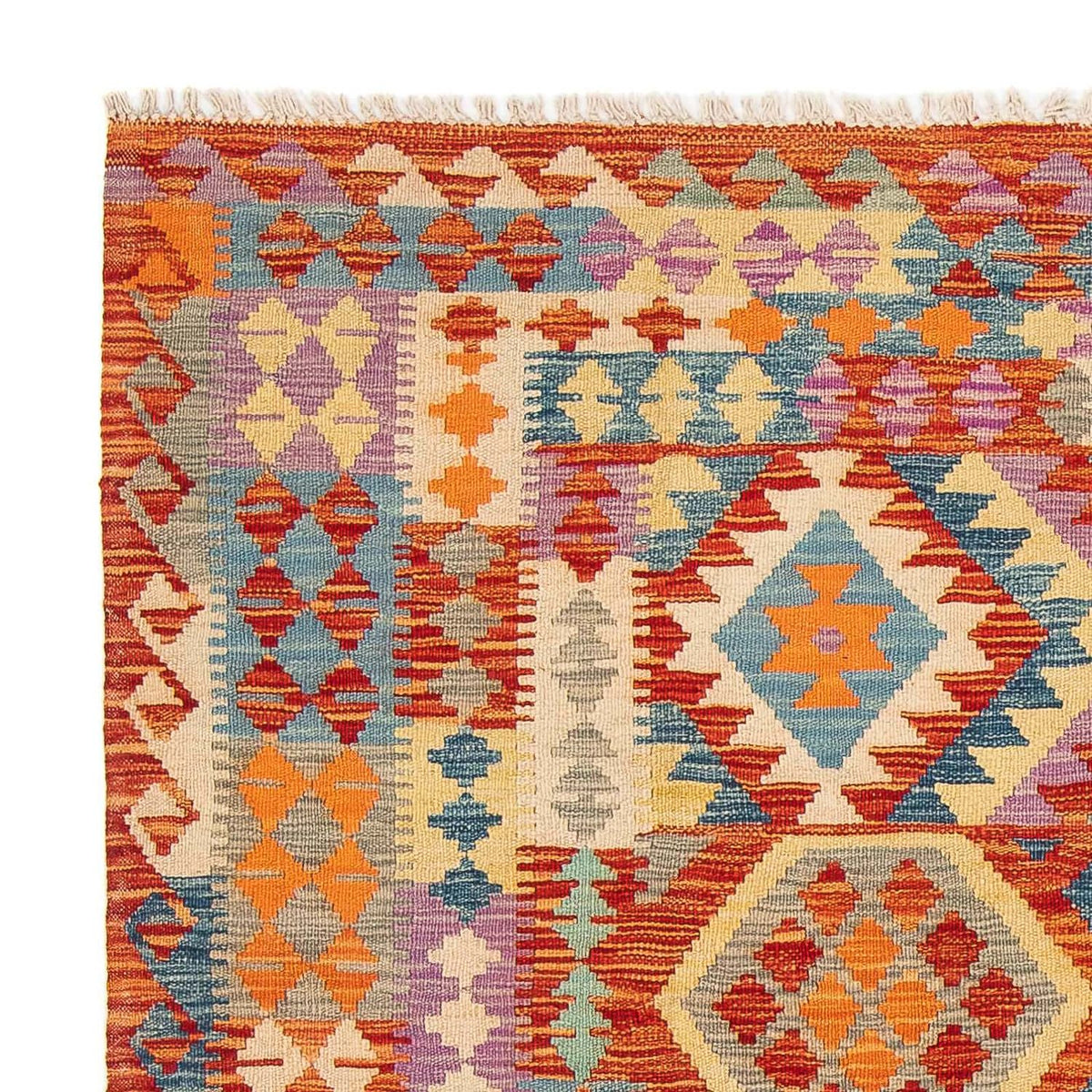 Kelim tapijt - Splash - 195 x 155 cm - veelkleurig