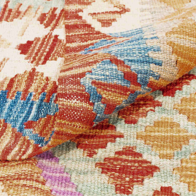 Kelim tapijt - Splash - 195 x 155 cm - veelkleurig