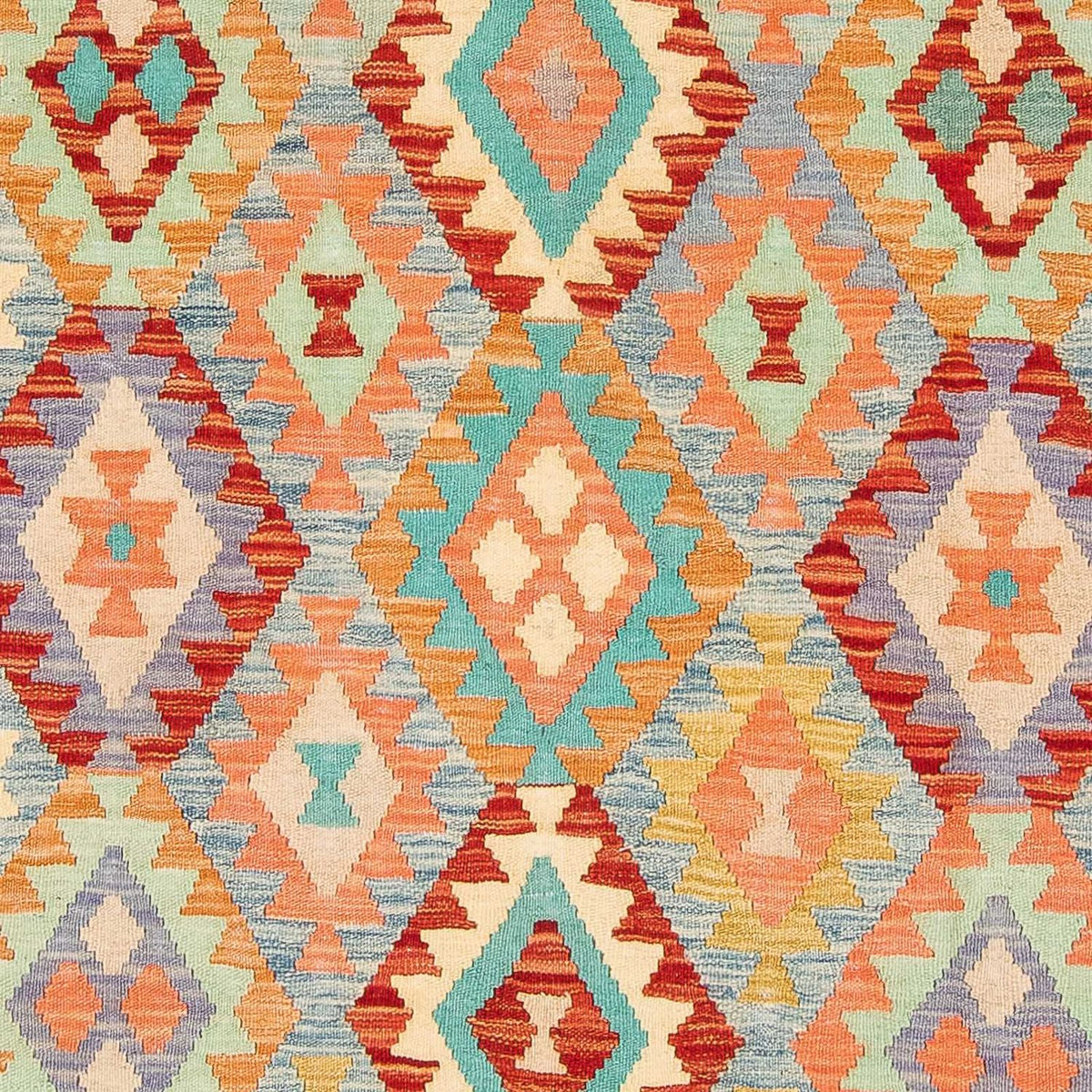 Kelim tapijt - Splash - 193 x 158 cm - veelkleurig