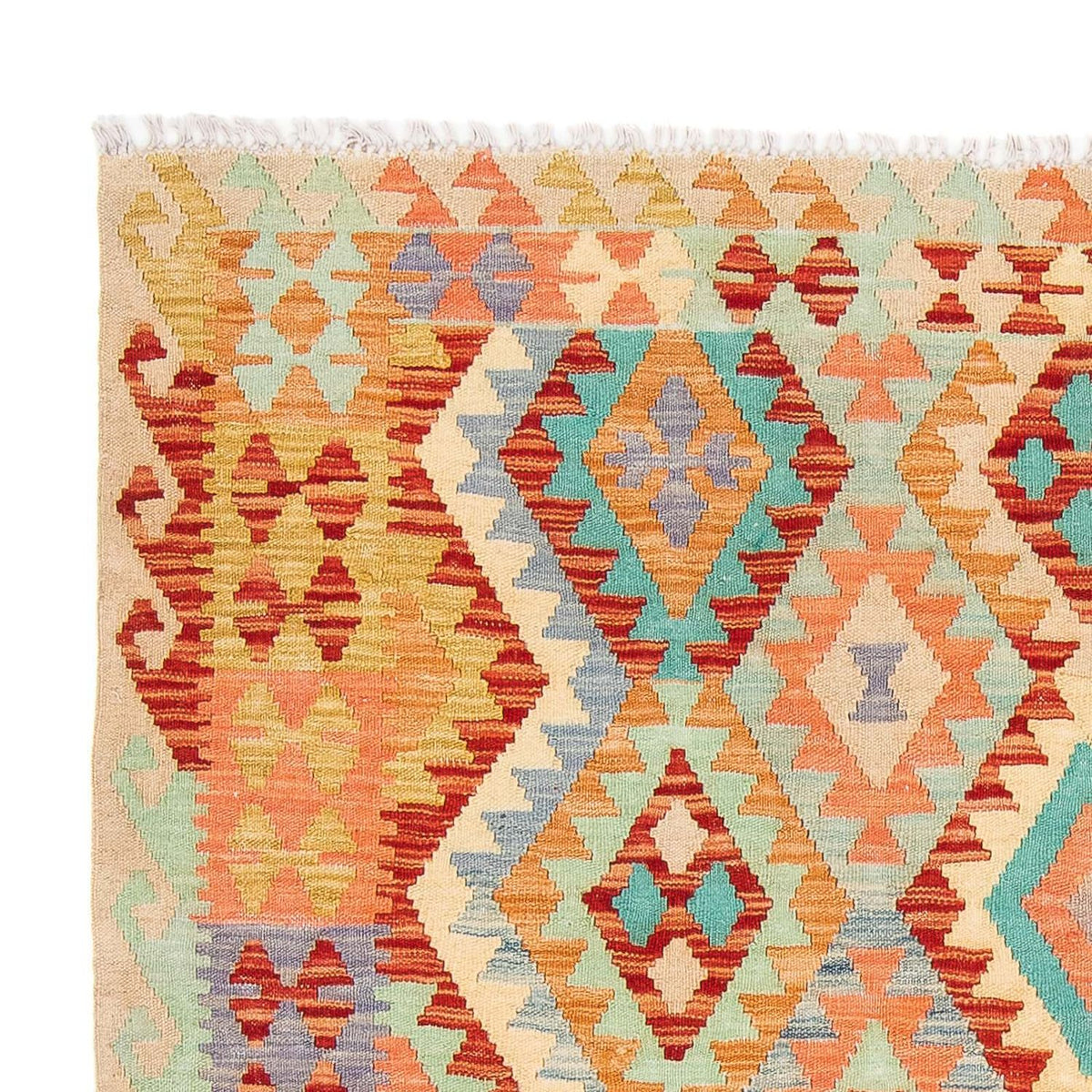 Kelim tapijt - Splash - 193 x 158 cm - veelkleurig