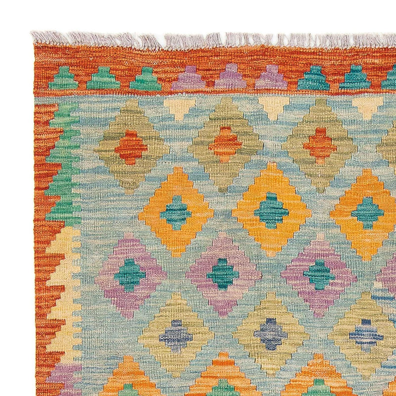 Kelim tapijt - Splash - 180 x 136 cm - lichtblauw
