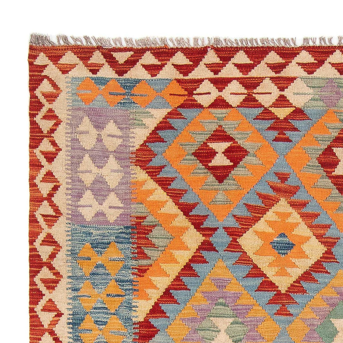 Kelim tapijt - Splash - 194 x 152 cm - veelkleurig