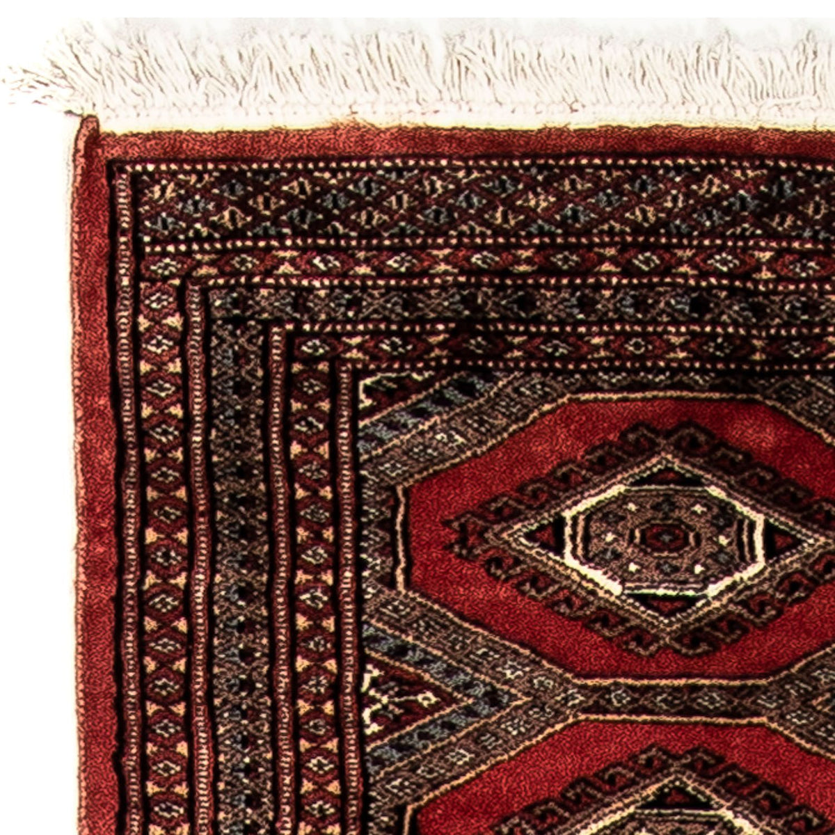 Loper Afghaans tapijt - Bukhara - 400 x 63 cm - donkerrood