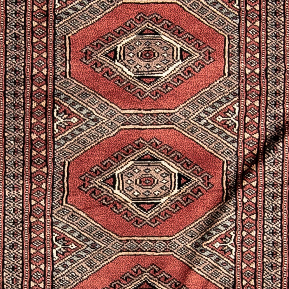 Loper Afghaans tapijt - Bukhara - 396 x 64 cm - donkerrood