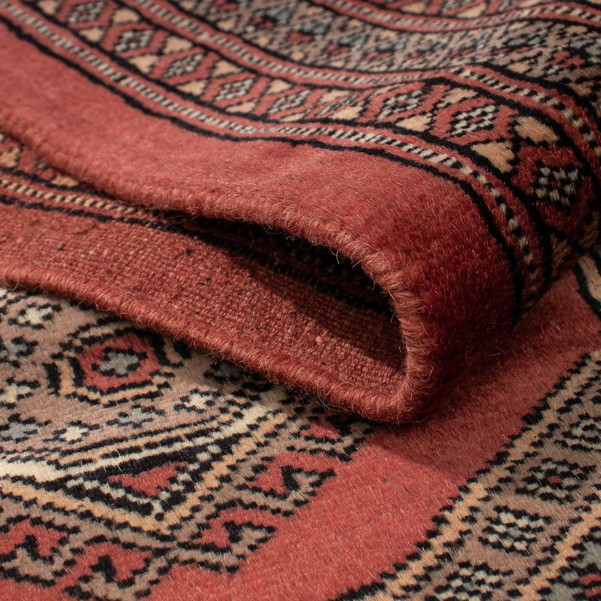 Loper Afghaans tapijt - Bukhara - 396 x 64 cm - donkerrood