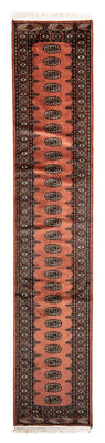 Loper Afghaans tapijt - Bukhara - 404 x 77 cm - licht rood