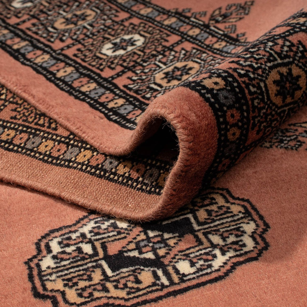 Loper Afghaans tapijt - Bukhara - 404 x 77 cm - licht rood