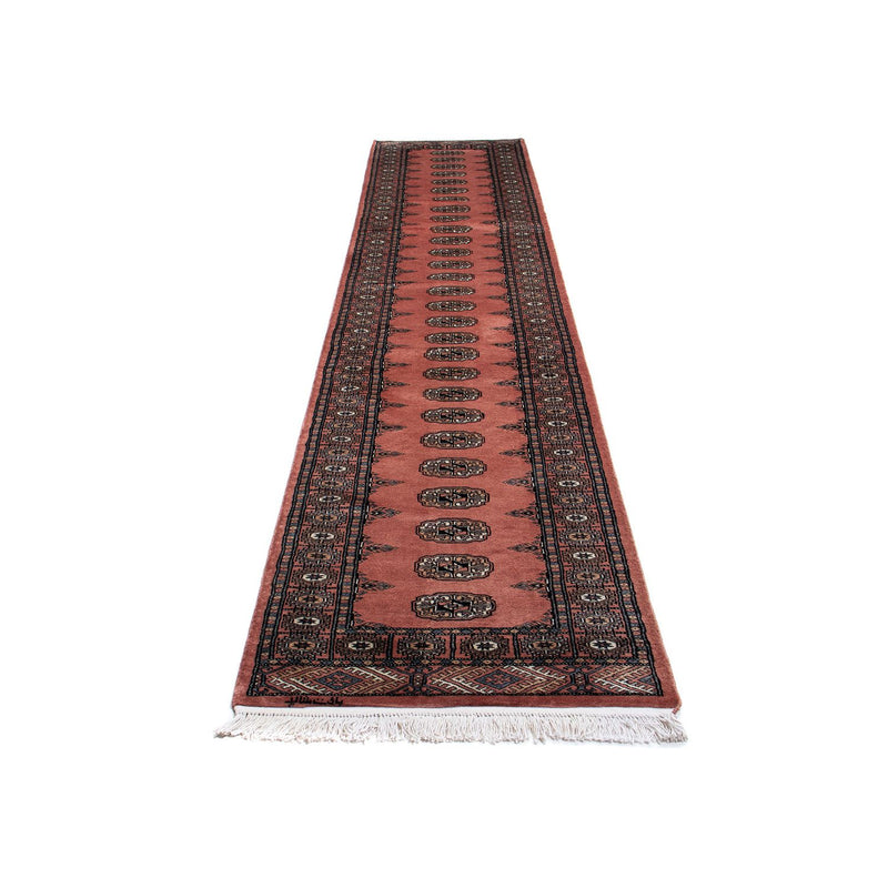 Loper Afghaans tapijt - Bukhara - 404 x 77 cm - licht rood