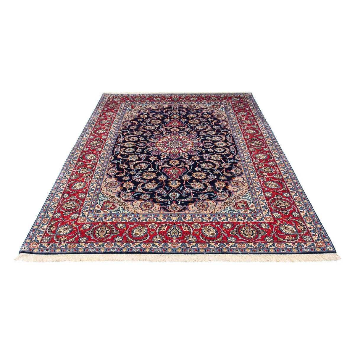 Perzisch tapijt - Isfahan - Premium - 233 x 155 cm - donkerblauw