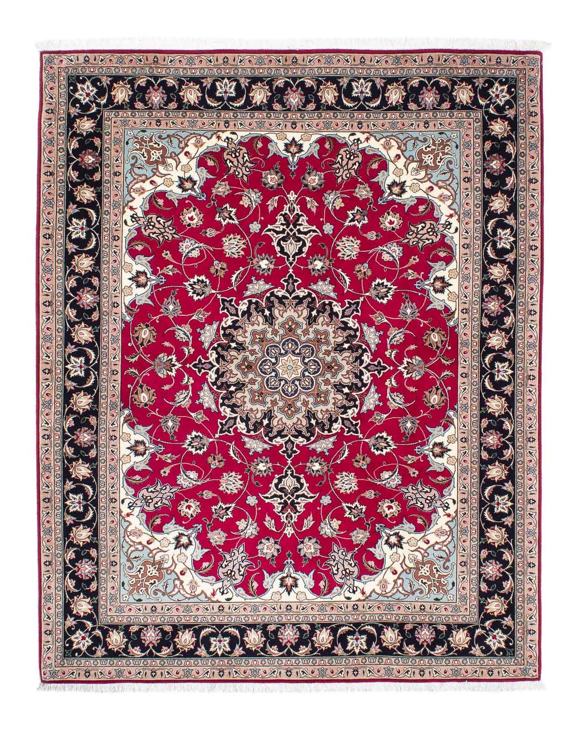 Perzisch tapijt - Tabriz - Royal - 200 x 155 cm - donkerrood
