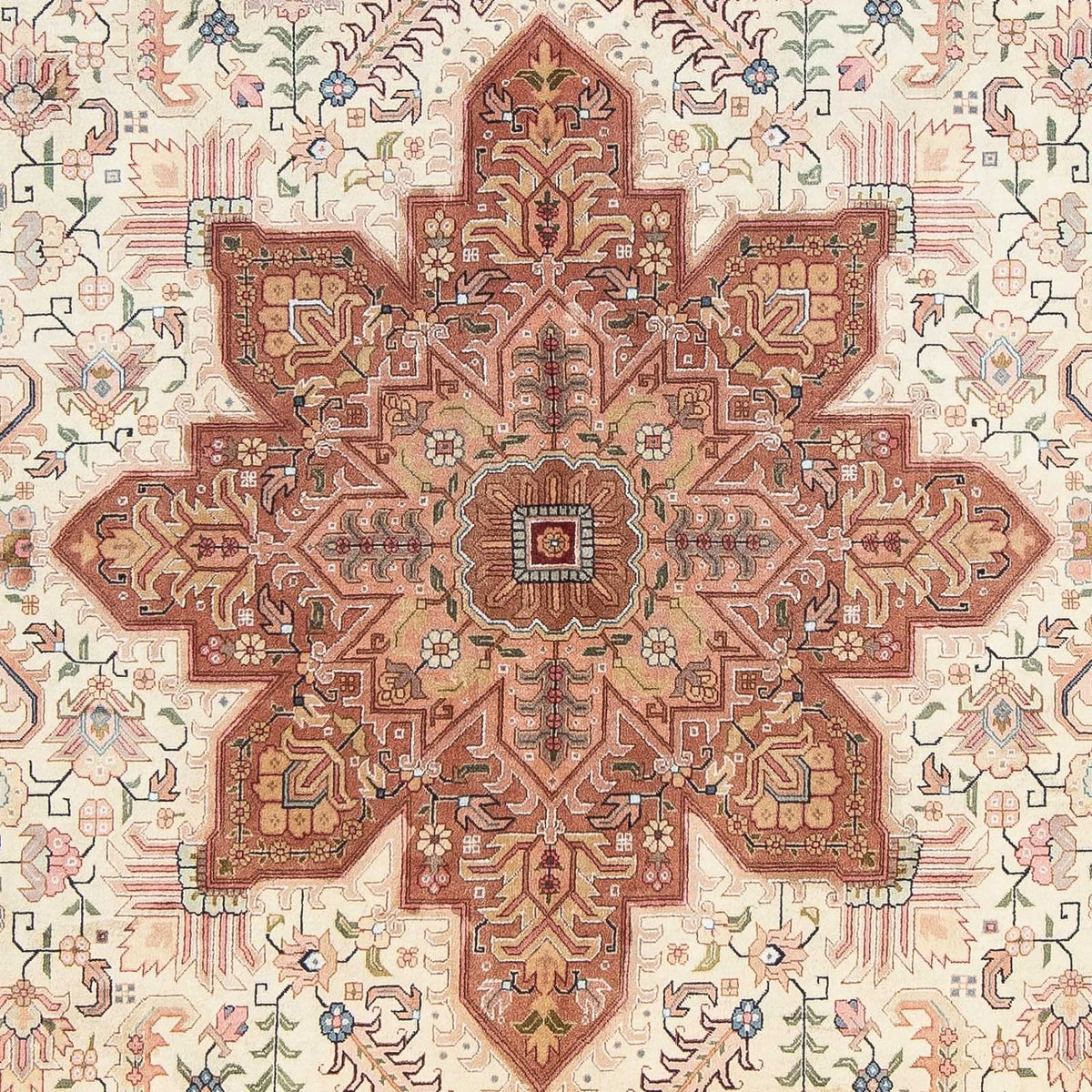 Perzisch tapijt - Tabriz - 313 x 203 cm - bruin