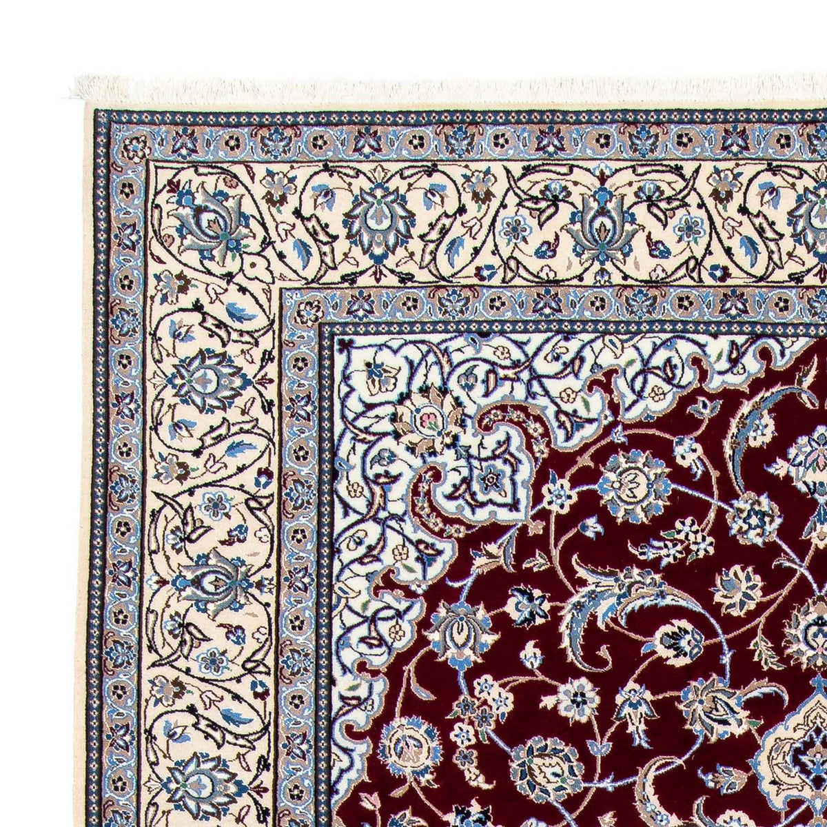 Perzisch tapijt - Nain - Koninklijk - 298 x 206 cm - donkerrood