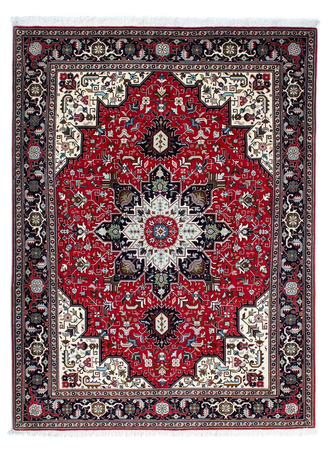 Perzisch tapijt - Tabriz - Royal - 212 x 154 cm - donkerrood