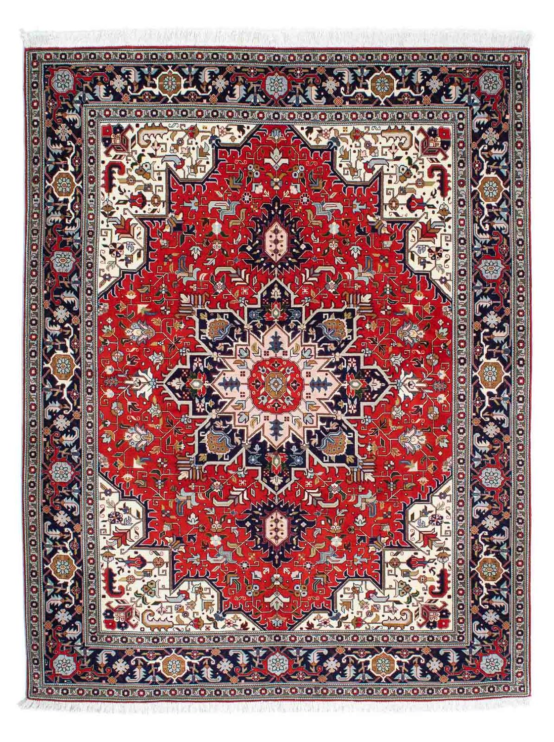 Perzisch tapijt - Tabriz - Royal - 196 x 152 cm - donkerrood