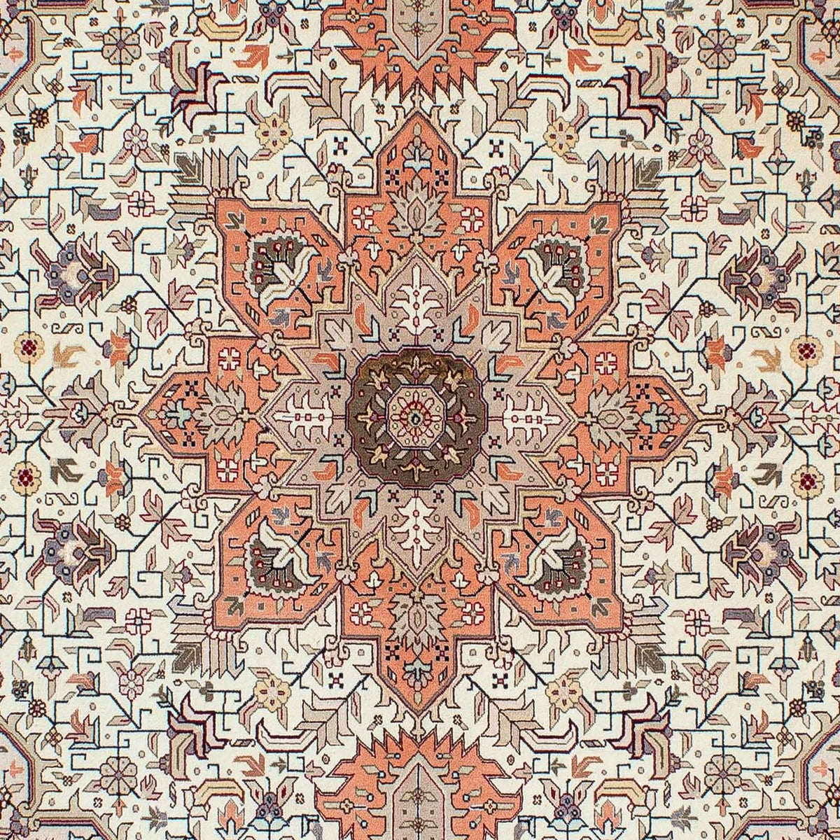 Perzisch tapijt - Tabriz - Royal - 208 x 154 cm - beige