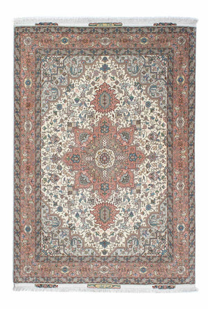 Perzisch tapijt - Tabriz - Royal - 200 x 151 cm - beige