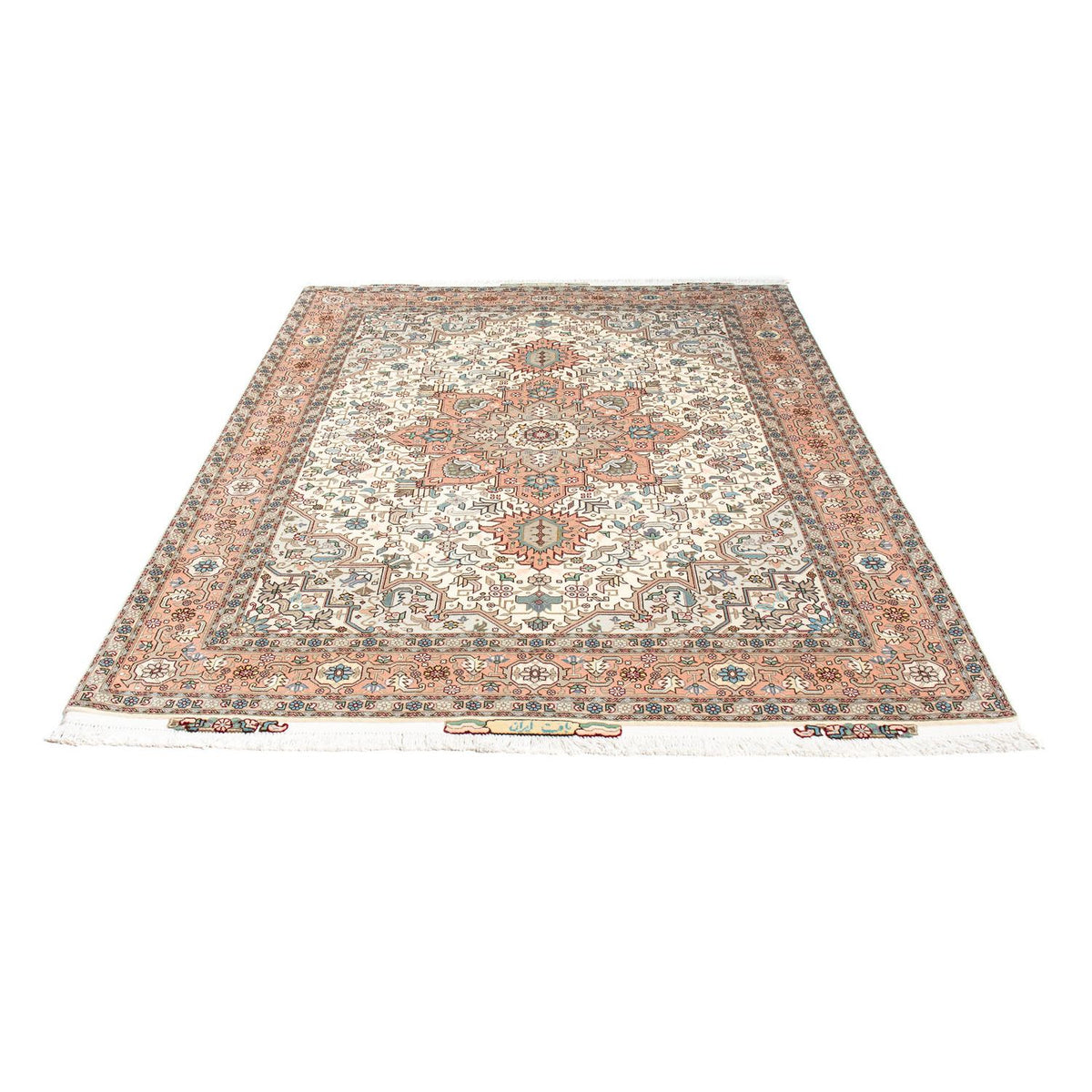 Perzisch tapijt - Tabriz - Royal - 200 x 151 cm - beige