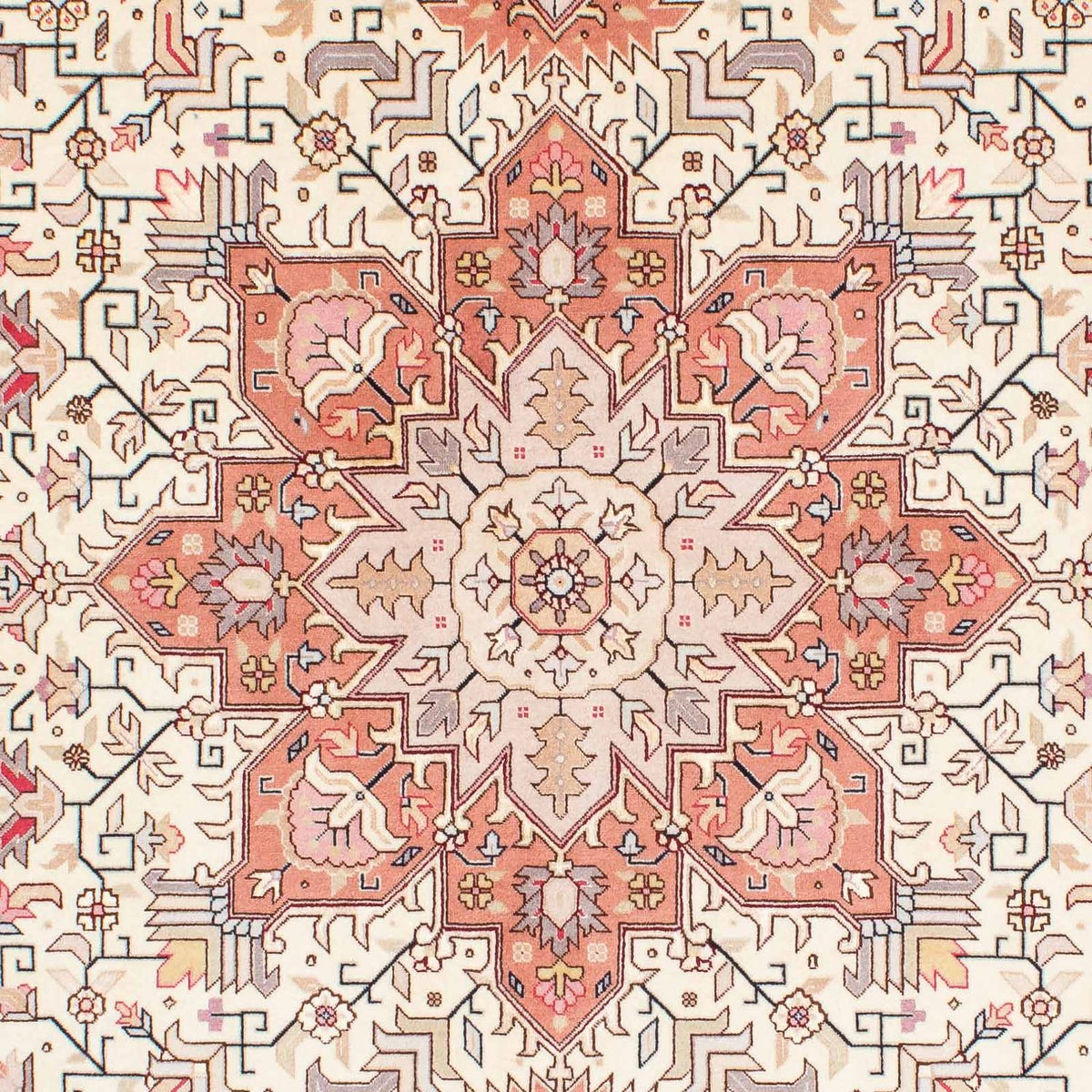 Perzisch tapijt - Tabriz - Royal - 208 x 153 cm - beige