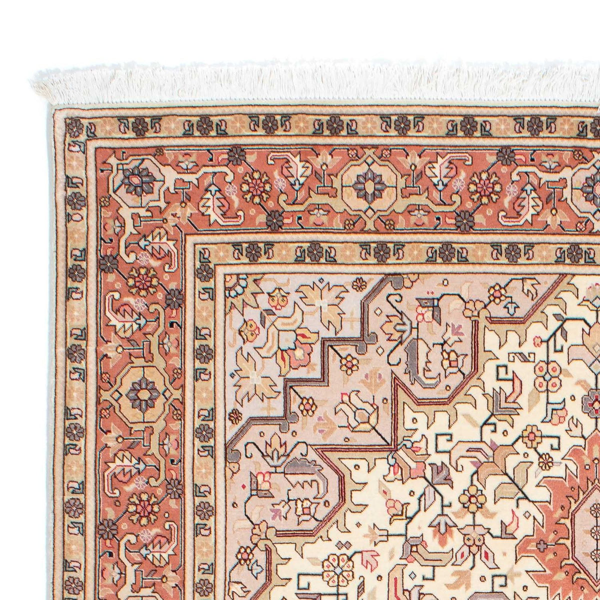 Perzisch tapijt - Tabriz - Royal - 208 x 153 cm - beige