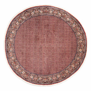 Perzisch tapijt - Bijar rond  - 300 x 300 cm - licht rood