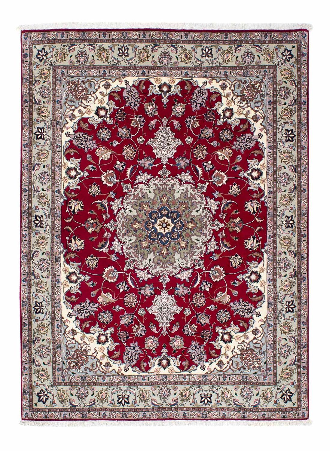 Perzisch tapijt - Tabriz - Royal - 202 x 150 cm - donkerrood