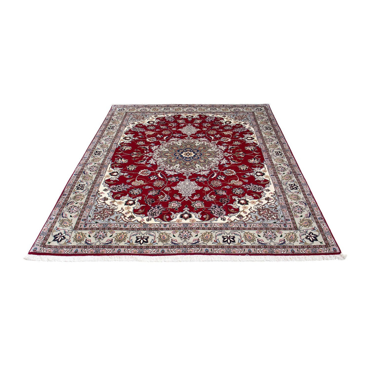 Perzisch tapijt - Tabriz - Royal - 202 x 150 cm - donkerrood