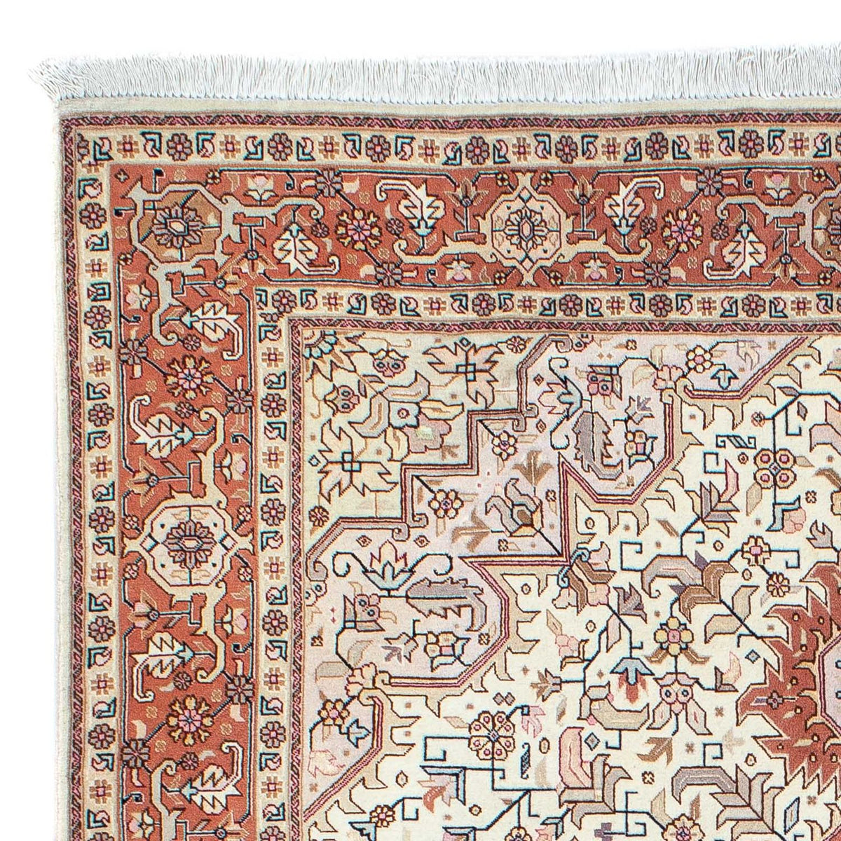 Perzisch tapijt - Tabriz - Royal - 201 x 149 cm - beige