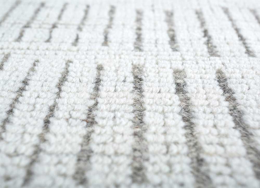 Wollen tapijt vierkant  - 75 x 75 cm - crème