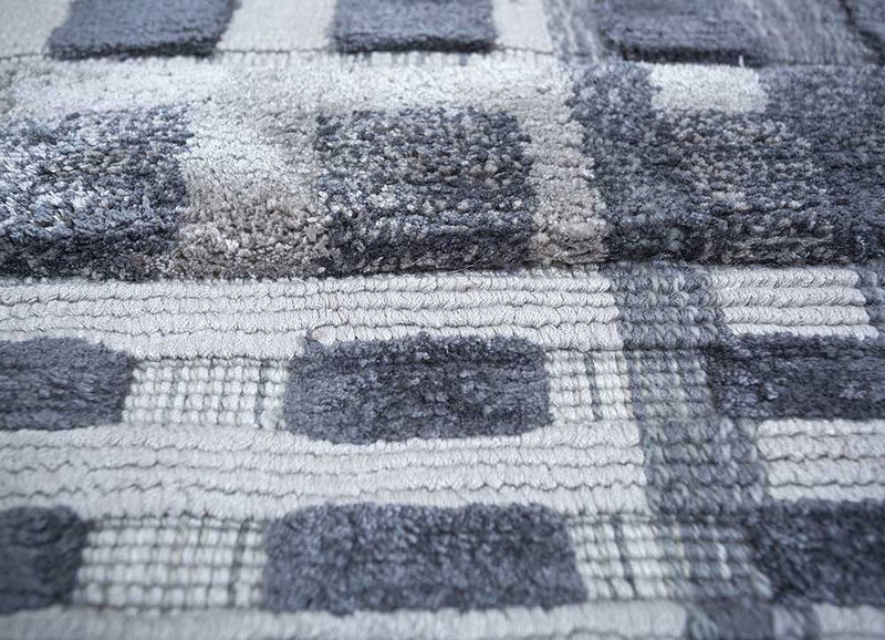 Viscose tapijt vierkant  - 90 x 90 cm - veelkleurig