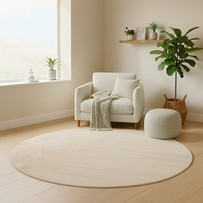Gabbeh Tapijt - Zacht - Uni - rond