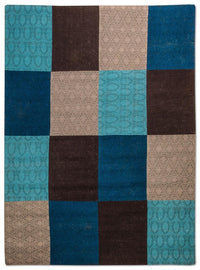 Patchwork tapijt - 300 x 200 cm - turkoois