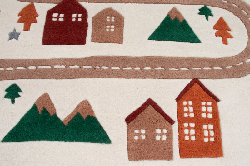 Kinderteppich Bär Spielstraße