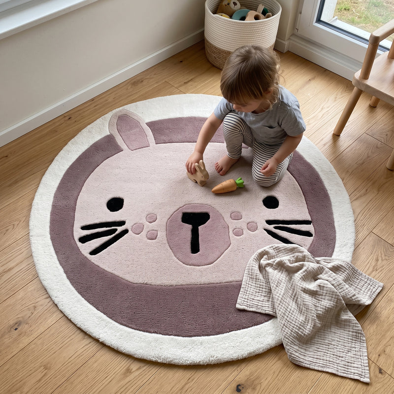 Konijntje Kindertapijt Rond