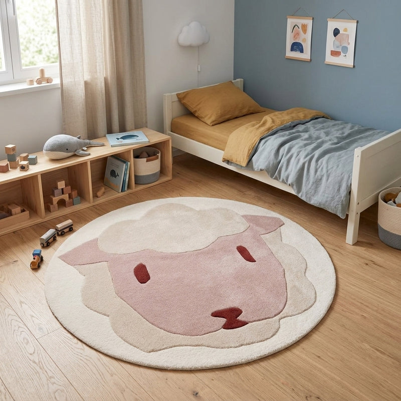 Schaap Kindertapijt Rond
