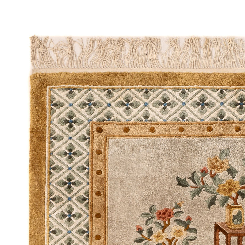 Zijden tapijt - China zijde - 154 x 93 cm - donker beige